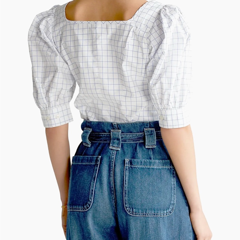 Ralph Lauren White Checkered Women's Top - Picture 4 of 9